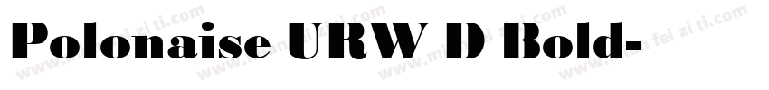 Polonaise URW D Bold字体转换